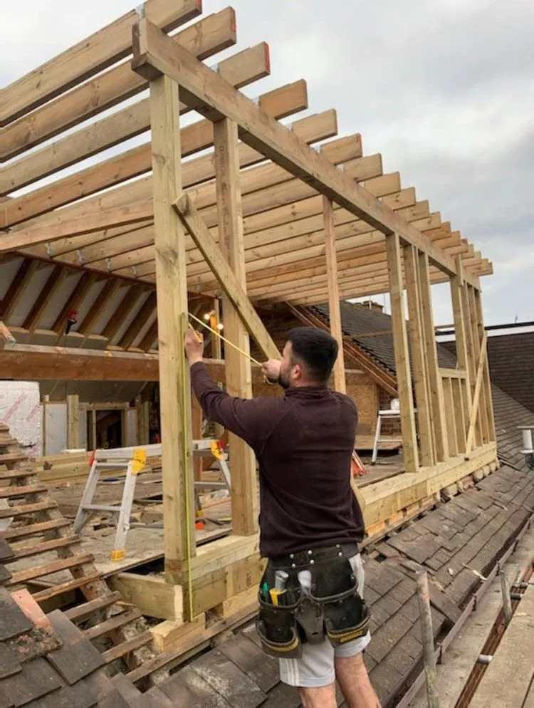 Dormer loft framing 06 – loft conversions by JCK Carpentry & Building, Exeter