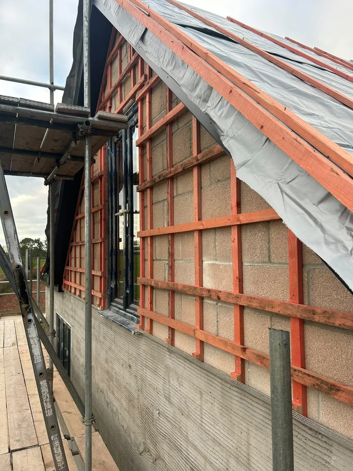 Gable roof battens membrane 06 – cut & truss roofs by JCK Carpentry & Building, Exeter