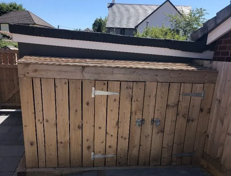 Timber bin store 08 – patios, paving & outdoor work by JCK Carpentry & Building, Exeter